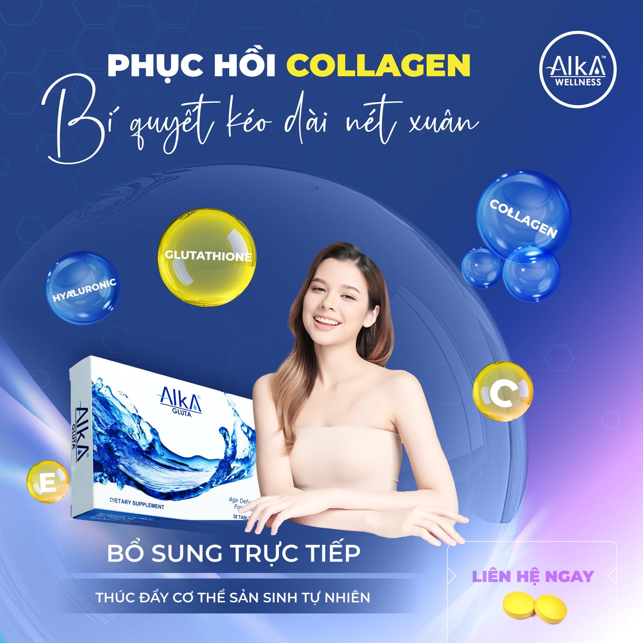 collagen được bổ sung từ alka gluta